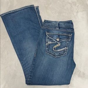 Women’s silver jeans